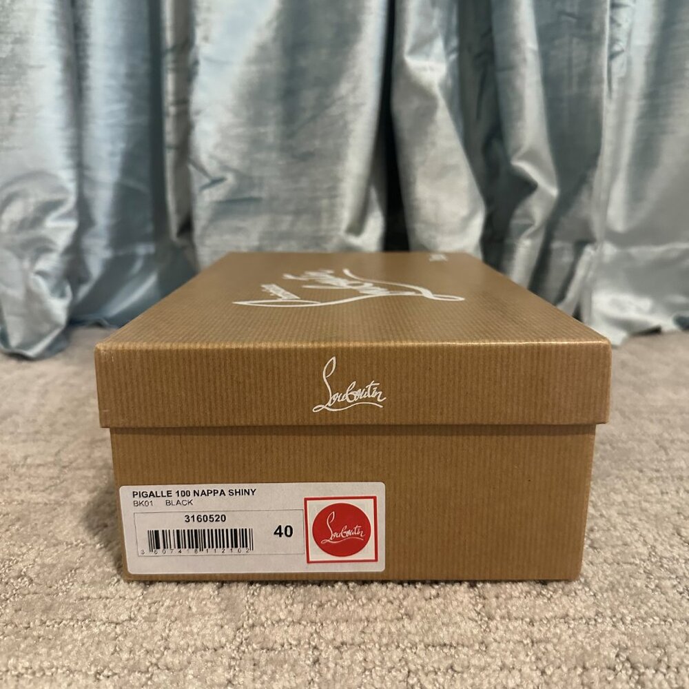 Christian Louboutin Pigalle 100 Nappa Shiny Black size 40 - Picture 4 of 16